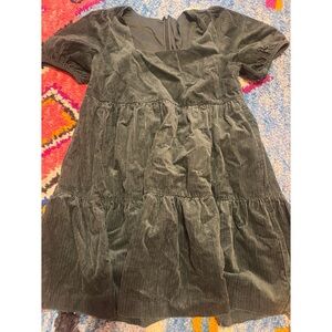 Madewell Olive Corduroy Dress
